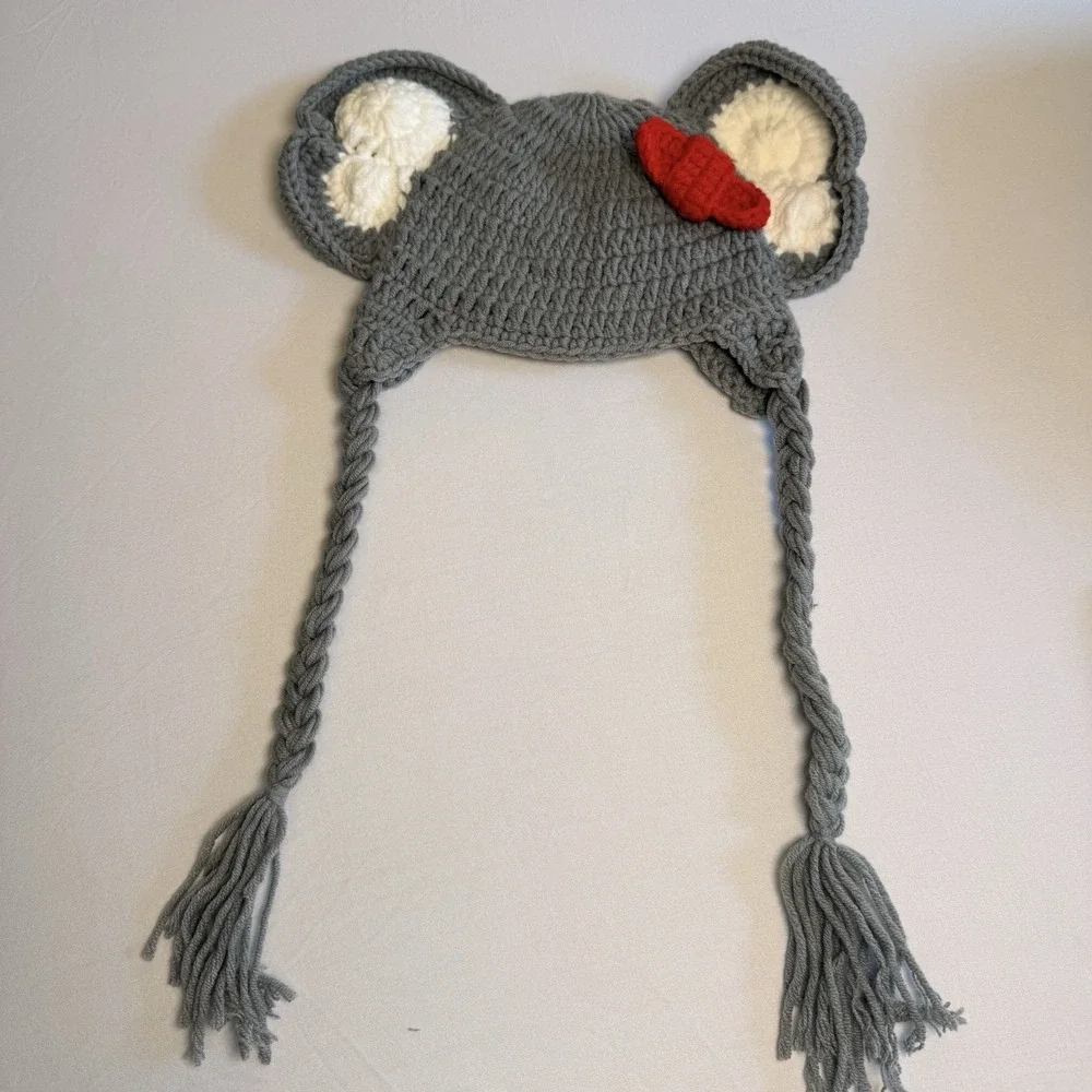 Crochet Baby Elephant Ear With Bow Crochet Hat